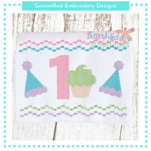 1st Birthday Faux Smock {Three Sizes}