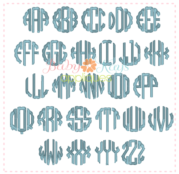 Scallop Circle Monogram Font {Four Sizes} - Image 2