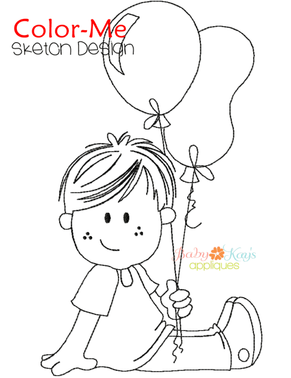 Birthday Brat Boy Sketch {Four Sizes} - Image 2