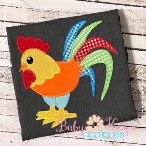 Rooster with Zigzag Stitching {Four Sizes}