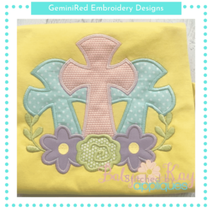 Crosses with Flowers {Four Sizes}