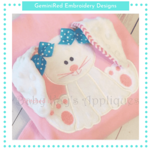 Sitting 3D Bunny Appliqué {Four Sizes}