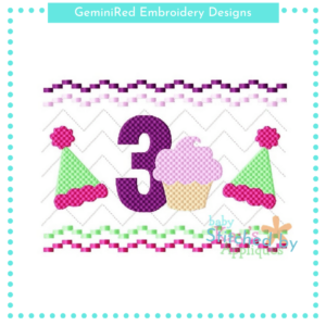 3rd Birthday Faux Smock {Three Sizes}