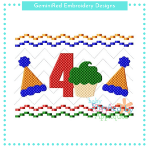4th Birthday Faux Smock {Three Sizes}