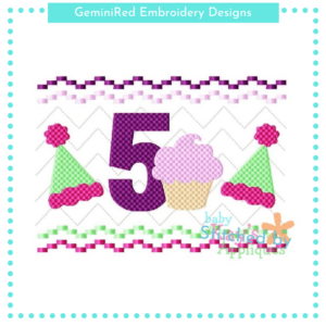 5th Birthday Faux Smock {Three Sizes}