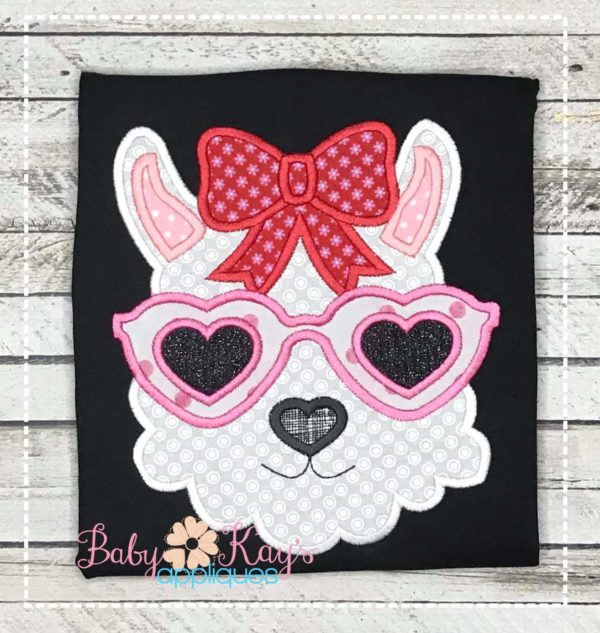 Llama Girl with Heart Glasses {Four Sizes}