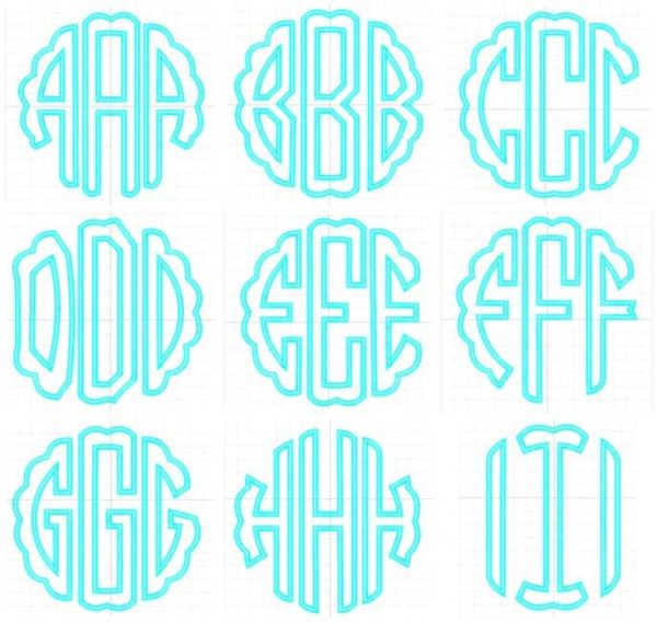 Scallop Circle Monogram Alpha {Four Sizes} - Image 3