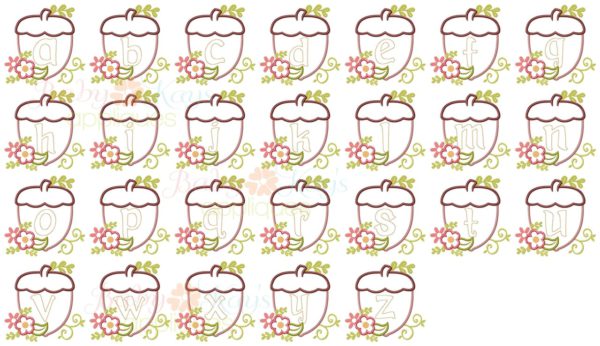 Floral Acorn Alpha {Four Sizes} - Image 3