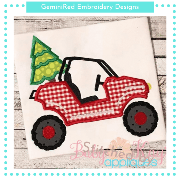 ATV with Christmas Tree {Four Sizes}