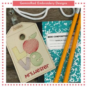 LOVE Apple Alarm ID Badge Holder