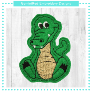 Alligator Play Animal Feltie {4x4}
