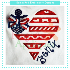 Anchor Heart Flag {Three Sizes}