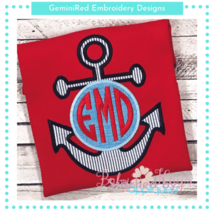 Anchor with Circle Monogram {Four Sizes}