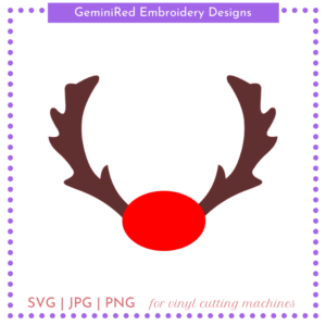 CUT FILE - Antlers with Nose