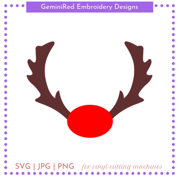 CUT FILE - Antlers with Nose