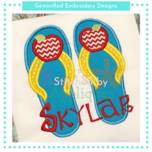 Apple Flip-Flops {Four Sizes}