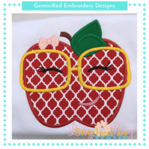 Apple Girl with Glasses {Four Sizes}