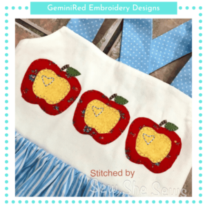 Apple Trio Patchwork {Five Sizes}