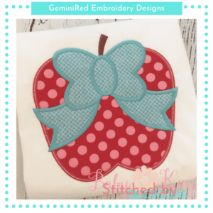 Apple with Bow {Four Sizes}