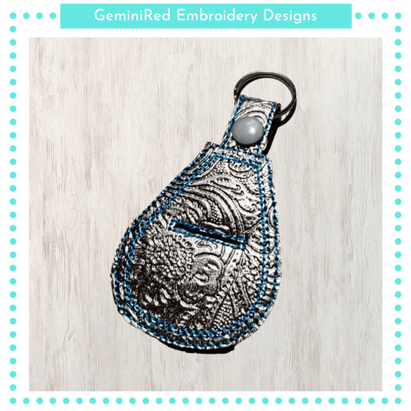Appliqué Coin Keeper Key Fob {Eyelet & Snap} - Image 2