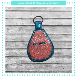 Appliqué Coin Keeper Key Fob {Eyelet & Snap}