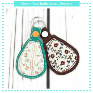 Appliqué Key Fob {Eyelet & Snap}