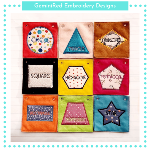 Appliqué Shapes Quiet Pages Set {4x4} - Image 2