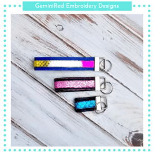 Appliqué Wristlet Key Fob {Three Sizes}