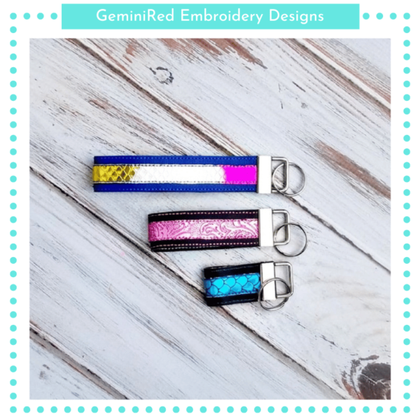Appliqué Wristlet Key Fob {Three Sizes}