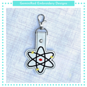 Atom Key Fob {Eyelet & Snap}