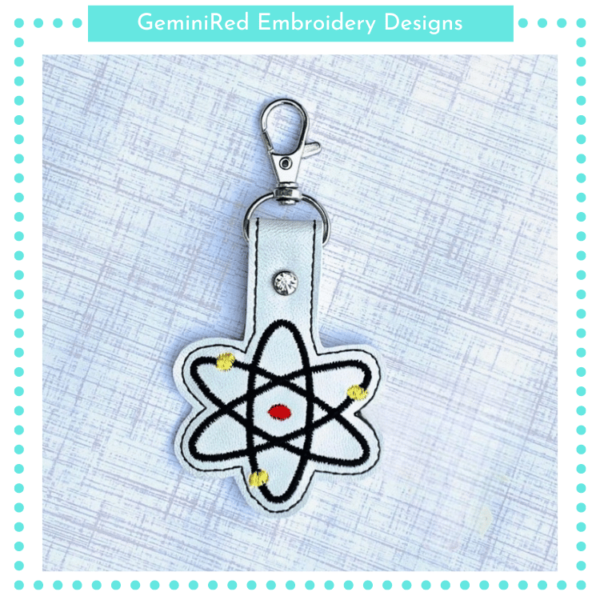 Atom Key Fob {Eyelet & Snap}