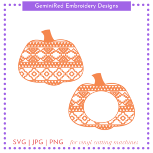 CUT FILE - Aztec and Monogram Aztec Pumpkin
