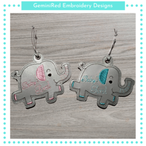 Baby's First Elephant Ornament {4x4}