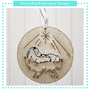 Baby Jesus Ornament {4x4}