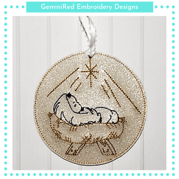 Baby Jesus Ornament {4x4}