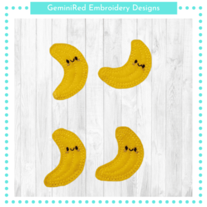 In the Hoop Banana Feltie {4×4}