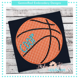 Basketball Appliqué {Four Sizes}
