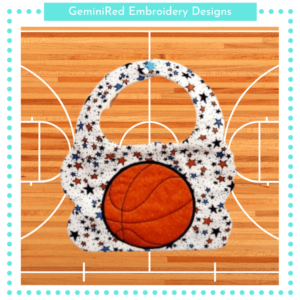 Basketball Appliqué Bib {Two Sizes}