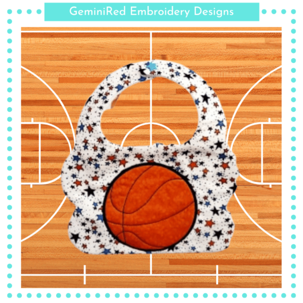 Basketball Appliqué Bib {Two Sizes}