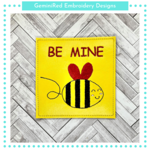Valentine Be Mine Coaster {4x4}