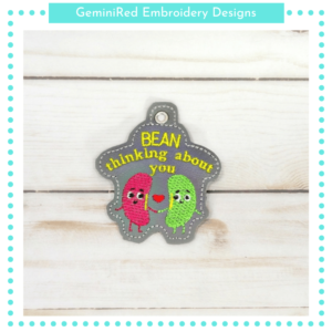 Bean Thinking of You Key Fob {Eyelet & Snap}