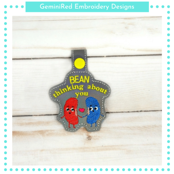 Bean Thinking of You Key Fob {Eyelet & Snap} - Image 2