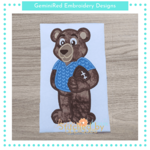 Bear Mascot Football Player {Five Sizes}