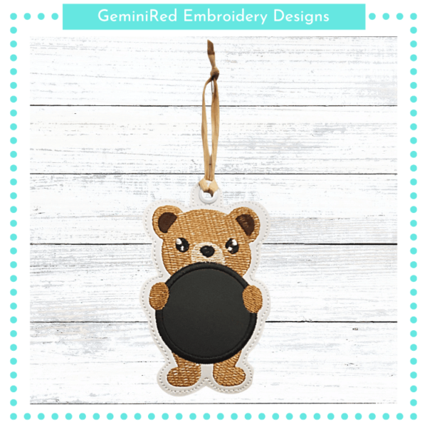 Bear Monogram Tag {4x4}