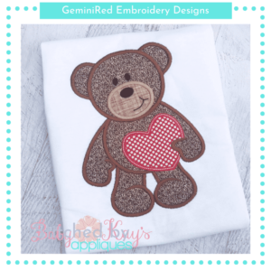 Bear with Heart {Four Sizes}