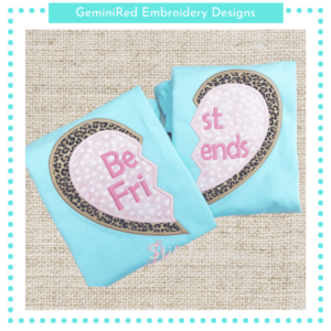 Best Friends Split Hearts {Four Sizes}
