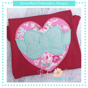 Big Bow on Heart {Four Sizes}