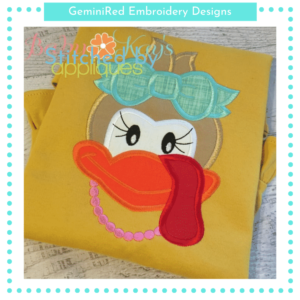 Big Bow Turkey Girl {Four Sizes}