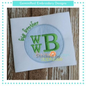 Big Brother Monogram Circle {Four Sizes}