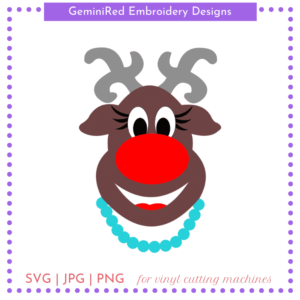 CUT FILE - Big Nose Reindeer Girl